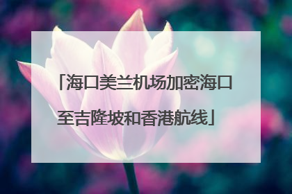 海口美兰机场加密海口至吉隆坡和香港航线