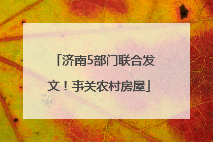 济南5部门联合发文！事关农村房屋
