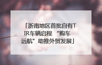 浙南地区首批自有TIR车辆启程 “购车远航”助推外贸发展