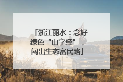 浙江丽水：念好绿色“山字经”，闯出生态富民路