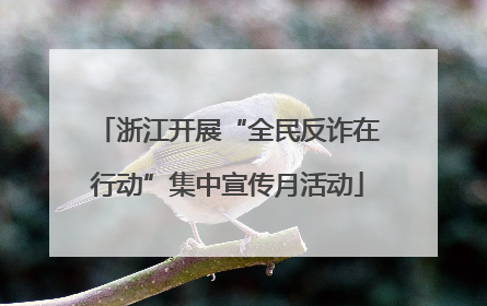 浙江开展“全民反诈在行动”集中宣传月活动