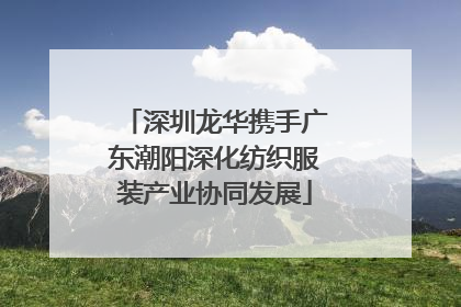 深圳龙华携手广东潮阳深化纺织服装产业协同发展