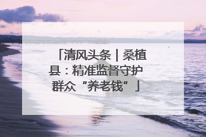 清风头条｜桑植县：精准监督守护群众“养老钱”