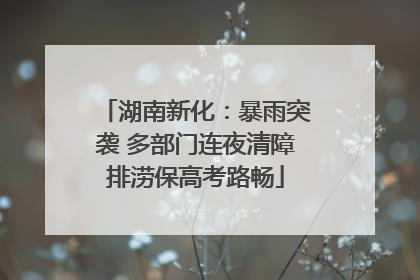 湖南新化：暴雨突袭 多部门连夜清障排涝保高考路畅