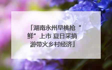 湖南永州早桃抢“鲜”上市 夏日采摘游带火乡村经济