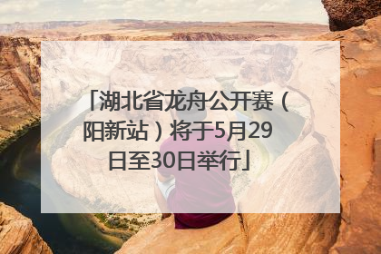 湖北省龙舟公开赛（阳新站）将于5月29日至30日举行
