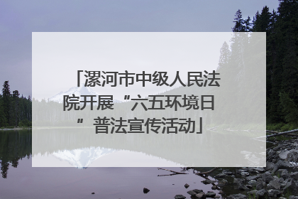 漯河市中级人民法院开展“六五环境日”普法宣传活动