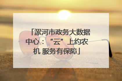漯河市政务大数据中心：“云”上约农机 服务有保障