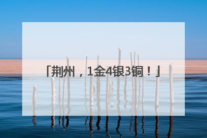 荆州，1金4银3铜！