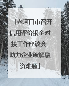 老河口市召开信用评价银企对接工作座谈会 助力企业破解融资难题