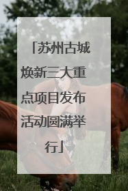 苏州古城焕新三大重点项目发布活动圆满举行