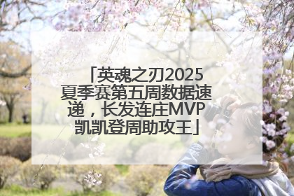 英魂之刃2025夏季赛第五周数据速递，长发连庄MVP凯凯登周助攻王