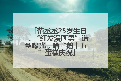 范丞丞25岁生日，“红发漫画男”造型曝光，晒“鹅十五”蛋糕庆祝