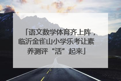 语文数学体育齐上阵，临沂金雀山小学乐考让素养测评“活”起来