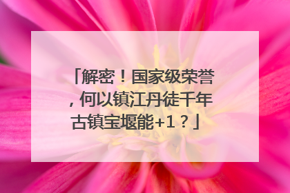 解密！国家级荣誉，何以镇江丹徒千年古镇宝堰能+1？