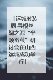 运城时装周·寻根丝绸之源“半颗蚕茧”研讨会在山西运城成功举行