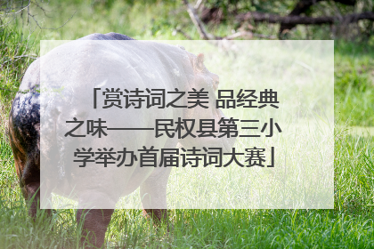 赏诗词之美 品经典之味——民权县第三小学举办首届诗词大赛