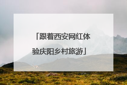 跟着西安网红体验庆阳乡村旅游