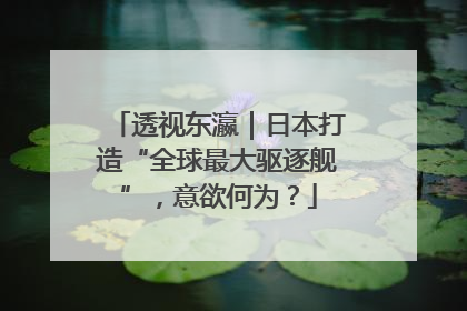 透视东瀛｜日本打造“全球最大驱逐舰”，意欲何为？