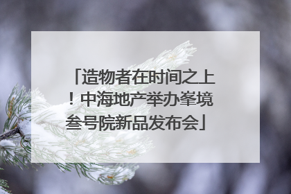 造物者在时间之上！中海地产举办峯境叁号院新品发布会