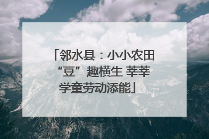 邻水县：小小农田“豆”趣横生 莘莘学童劳动添能