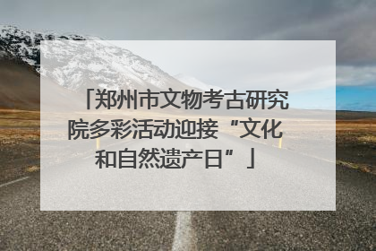 郑州市文物考古研究院多彩活动迎接“文化和自然遗产日”