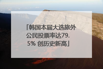 韩国本届大选旅外公民投票率达79.5% 创历史新高