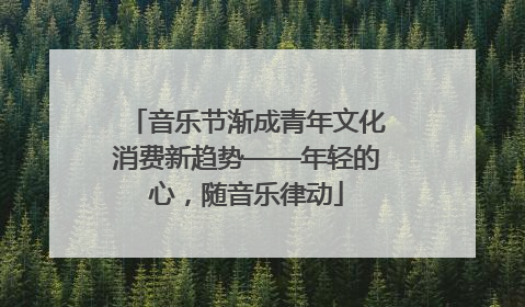音乐节渐成青年文化消费新趋势——年轻的心，随音乐律动