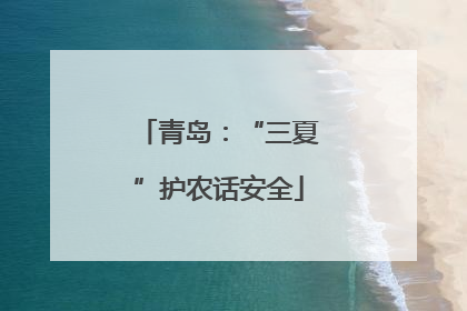 青岛：“三夏”护农话安全
