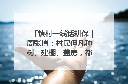 镇村一线话耕保｜周张博：村民但凡种树、建棚、盖房，都要向街道报批