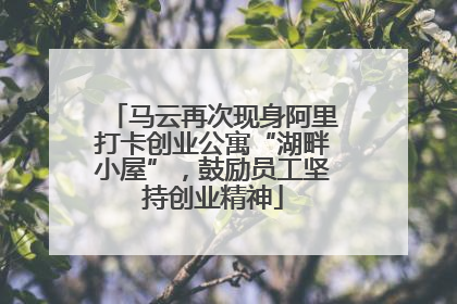 马云再次现身阿里打卡创业公寓“湖畔小屋”，鼓励员工坚持创业精神