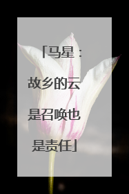 马星：故乡的云是召唤也是责任