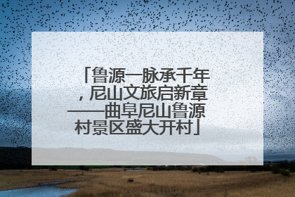 鲁源一脉承千年，尼山文旅启新章——曲阜尼山鲁源村景区盛大开村