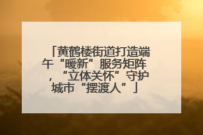 黄鹤楼街道打造端午“暖新”服务矩阵，“立体关怀”守护城市“摆渡人”