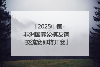 2025中国-非洲国际象棋友谊交流赛即将开赛