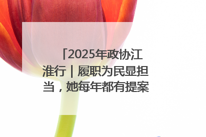 2025年政协江淮行｜履职为民显担当，她每年都有提案被评为“优秀”