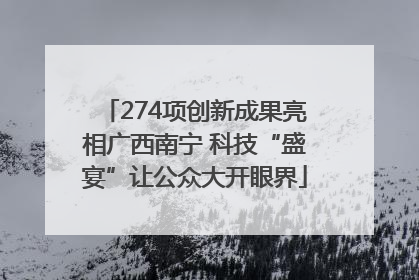 274项创新成果亮相广西南宁 科技“盛宴”让公众大开眼界
