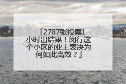 2787张投票1小时出结果！闵行这个小区的业主表决为何如此高效？