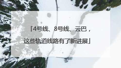 4号线、8号线、云巴，这些轨道线路有了新进展