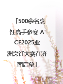 500余名烹饪高手参赛 ACE2025亚洲烹饪大赛在济南启幕