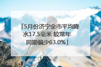 5月份济宁全市平均降水17.5毫米 较常年同期偏少63.0%