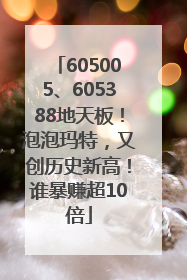 605005、605388地天板！泡泡玛特，又创历史新高！谁暴赚超10倍