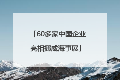 60多家中国企业亮相挪威海事展
