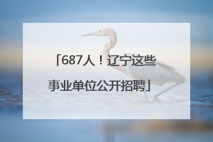 687人！辽宁这些事业单位公开招聘