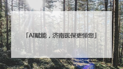 AI赋能，济南医保更懂您